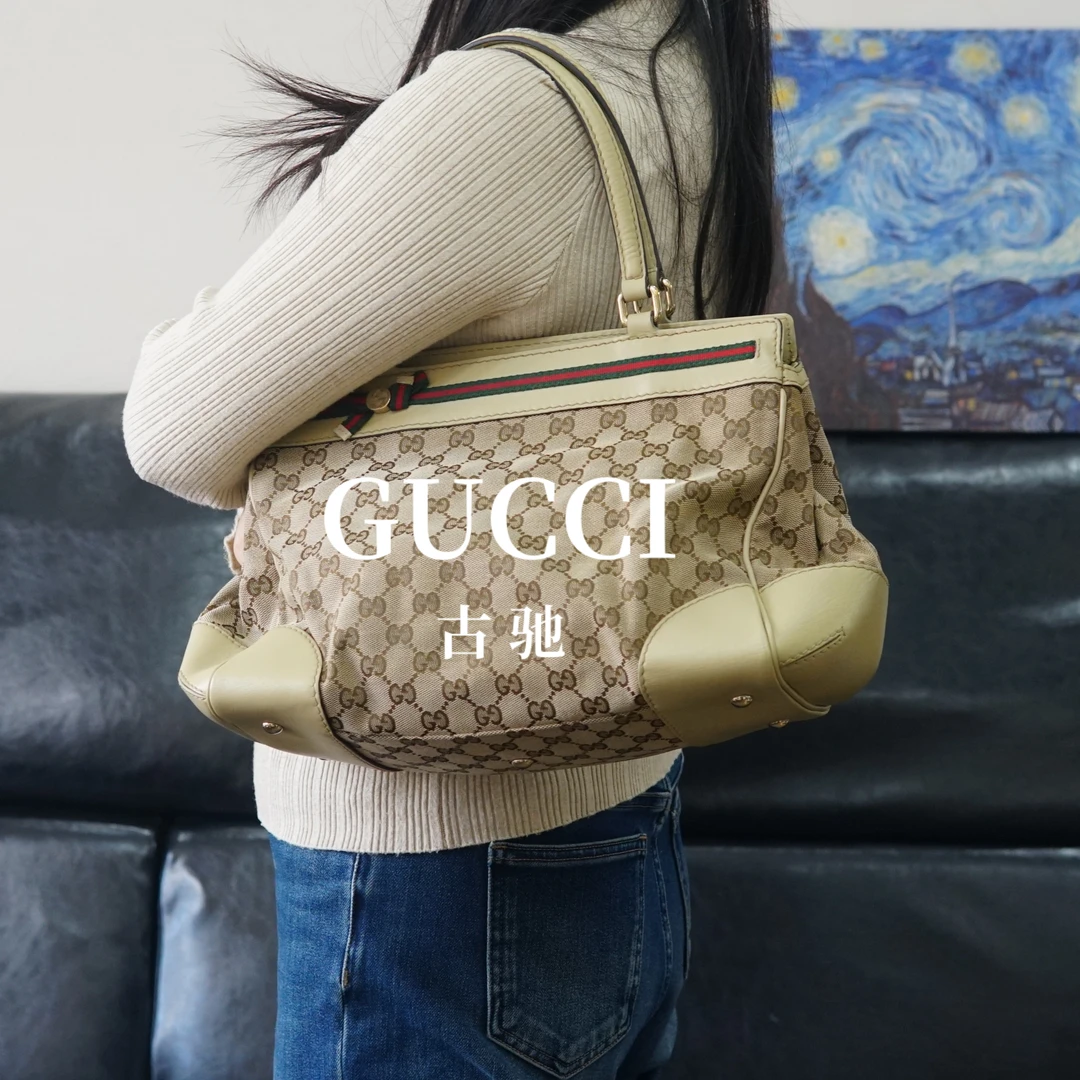 95新 GUCCI/古驰 老花单肩包K/BB12610080/0080