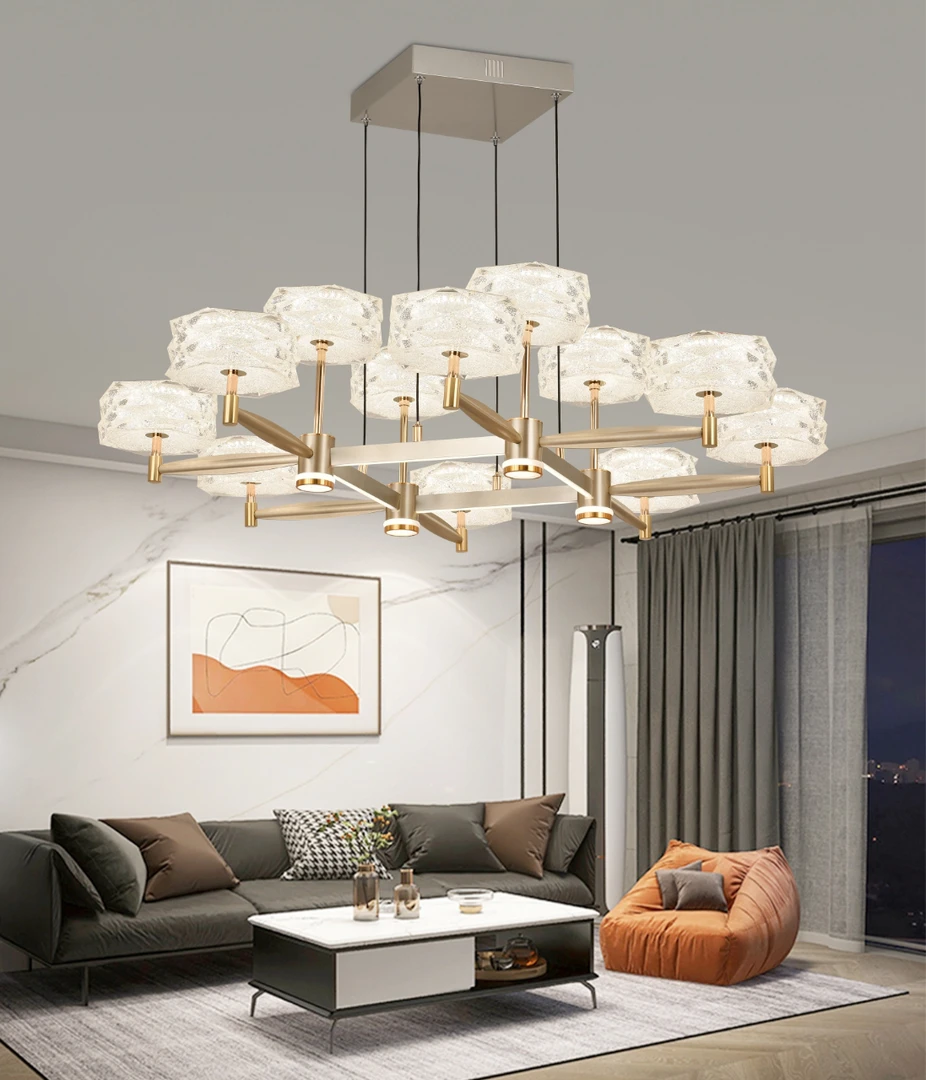 ［春云灯饰］中古风客厅灯简约节能北欧吊灯大气意式餐厅美式