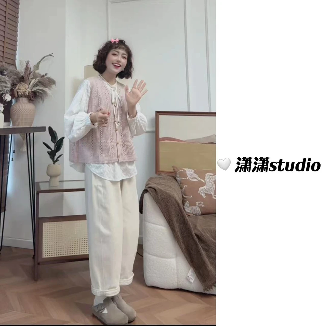 【叠搭法则】【马甲】潇潇自制定制纱线精致感彩色百搭针织马甲XM1029