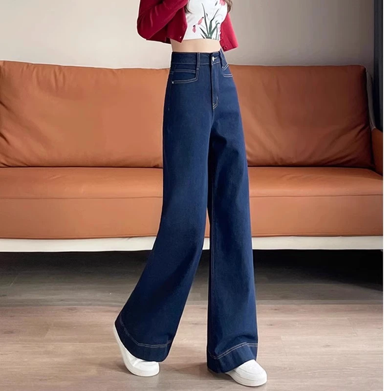 爆款阔腿裤牛仔裤女夏季2025年新款宽松显瘦拖地长裤小个子垂感裤