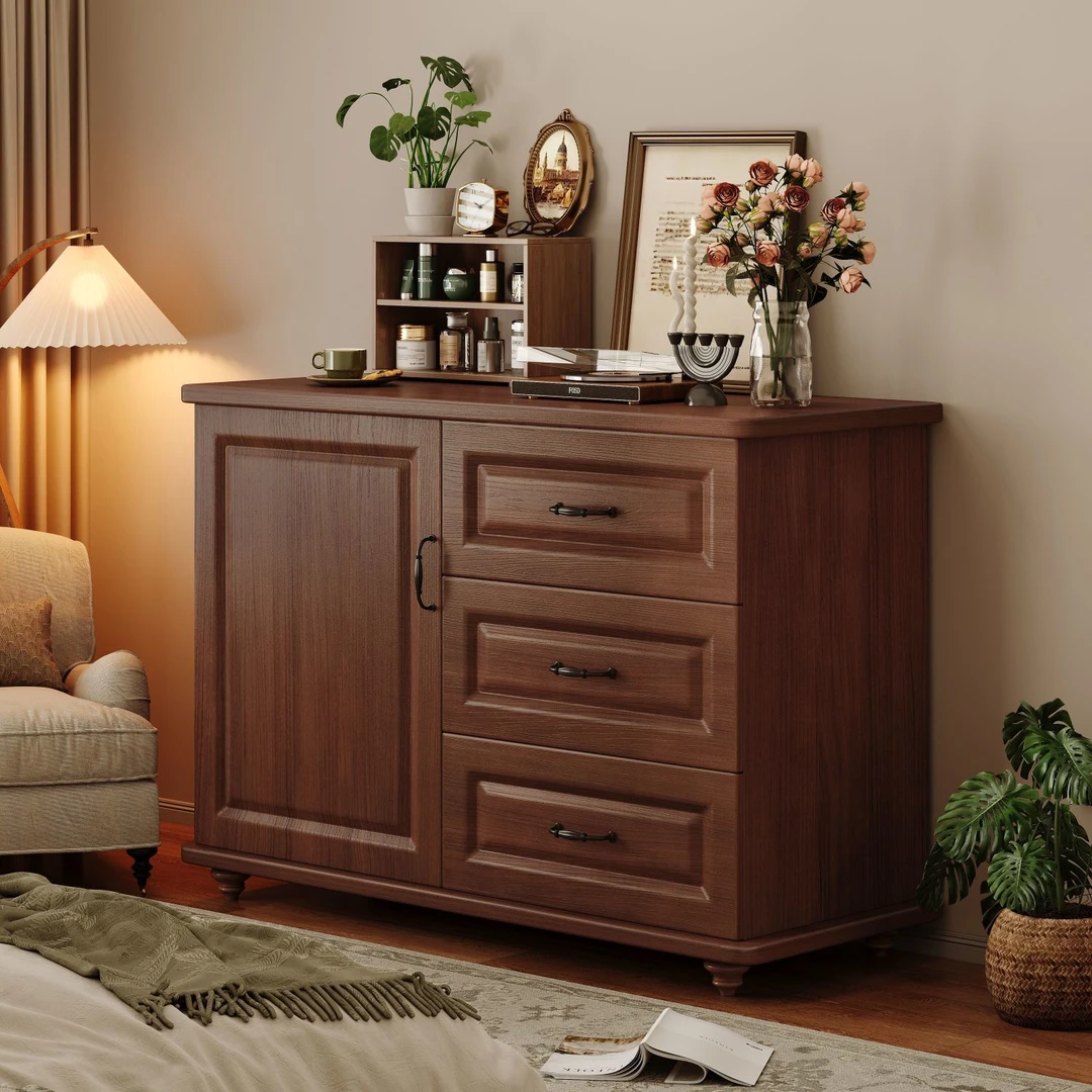 美式斗柜卧室收纳柜子靠墙五斗柜房间置物柜客厅复古储物柜五斗橱