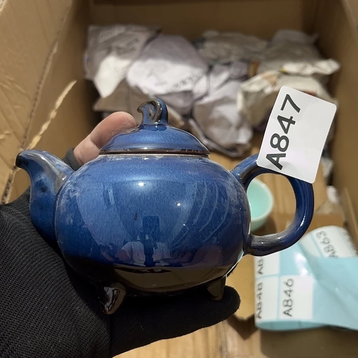 瓷片茶摆件工艺品摆件666