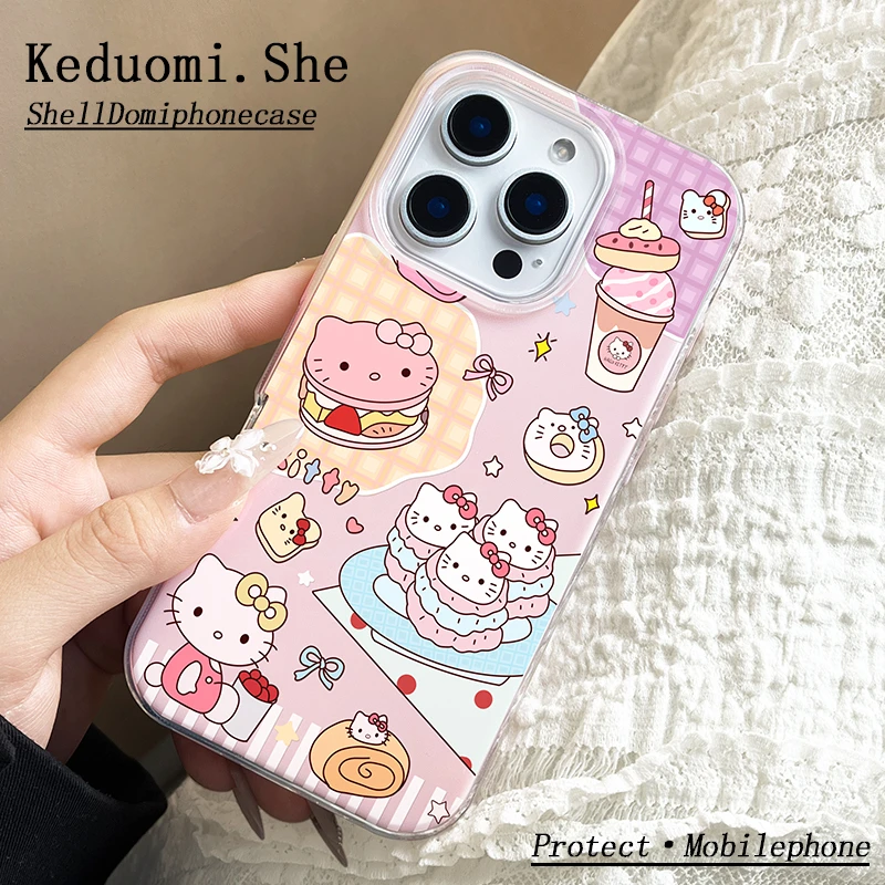 80号【奶茶饼干kt】适用苹果16promax手机壳iphone15/14/13/12/11
