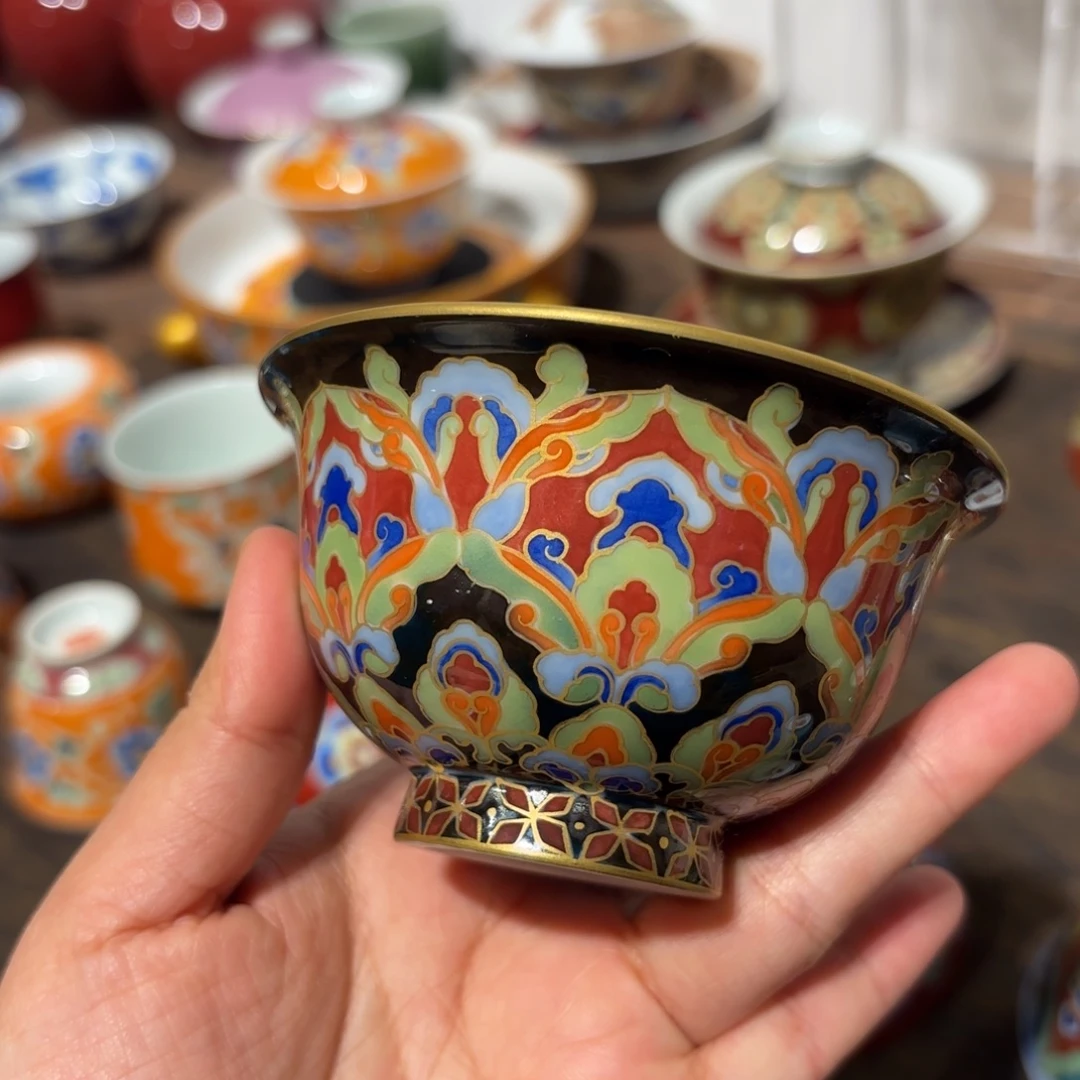 瓷敦煌重工宝相压手杯