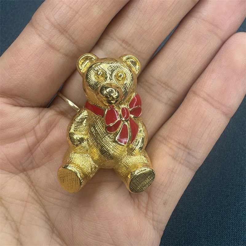 合金胸针 trifari金色丝结小熊胸针1-1【2070225-020】