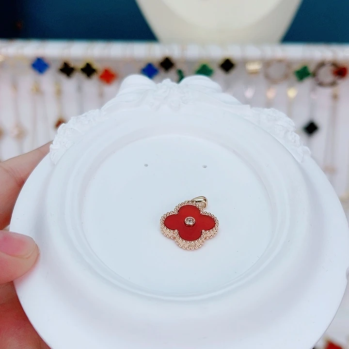 玛瑙/玉髓吊坠(不含链)18K金镶嵌