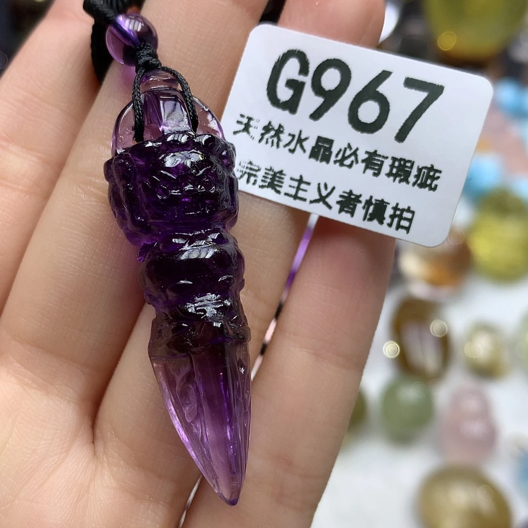 水晶未镶嵌珠宝半成品吊坠