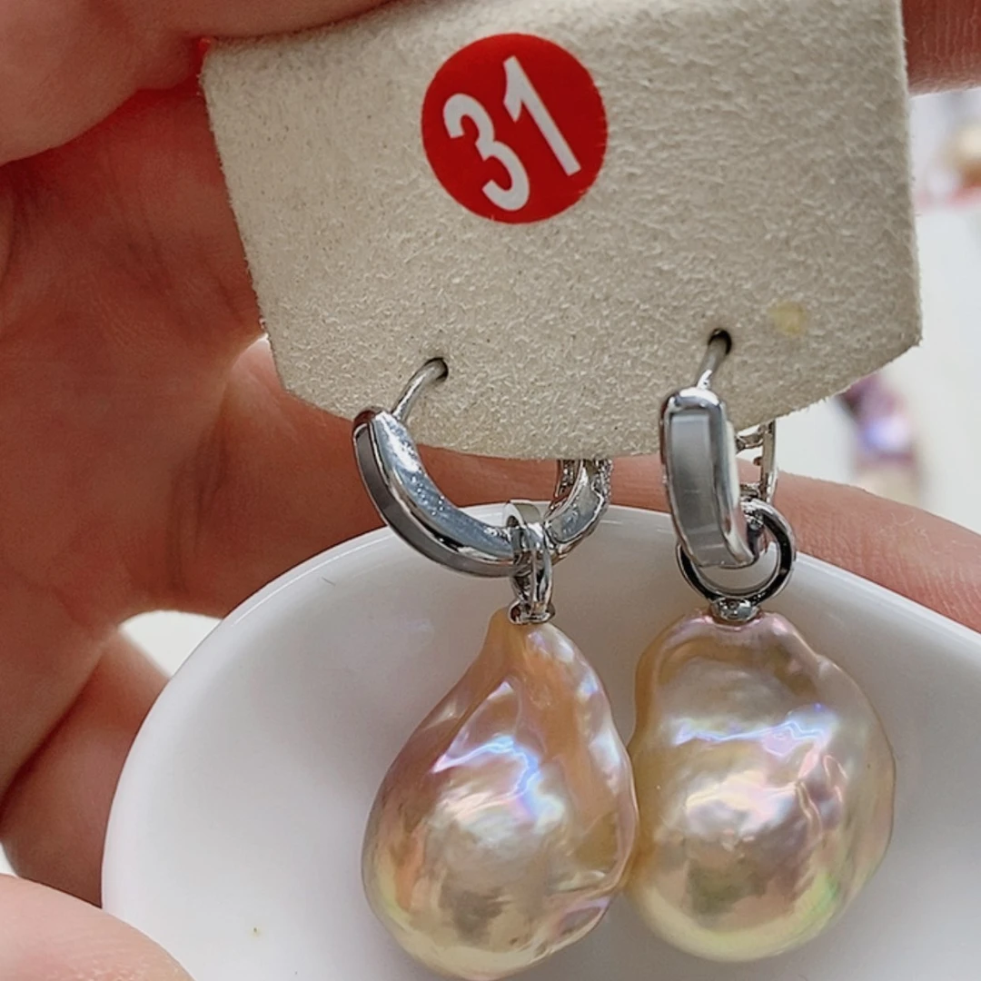 【闪购商品】淡水珍珠耳饰银S925镶嵌