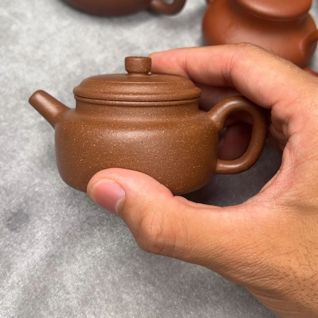 茶壶紫砂桃花泥矮德钟90cc