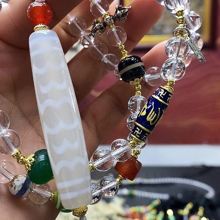 玛瑙/玉髓合金颈饰