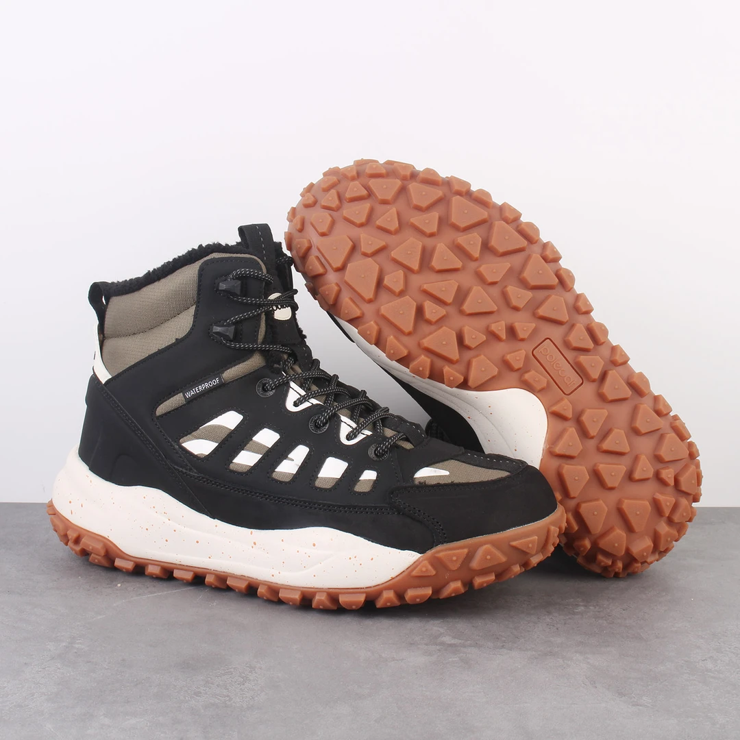 瑞典男士冬季抗寒-30度真皮户外雪地靴保暖棉靴绒新雪丽宽楦棉鞋