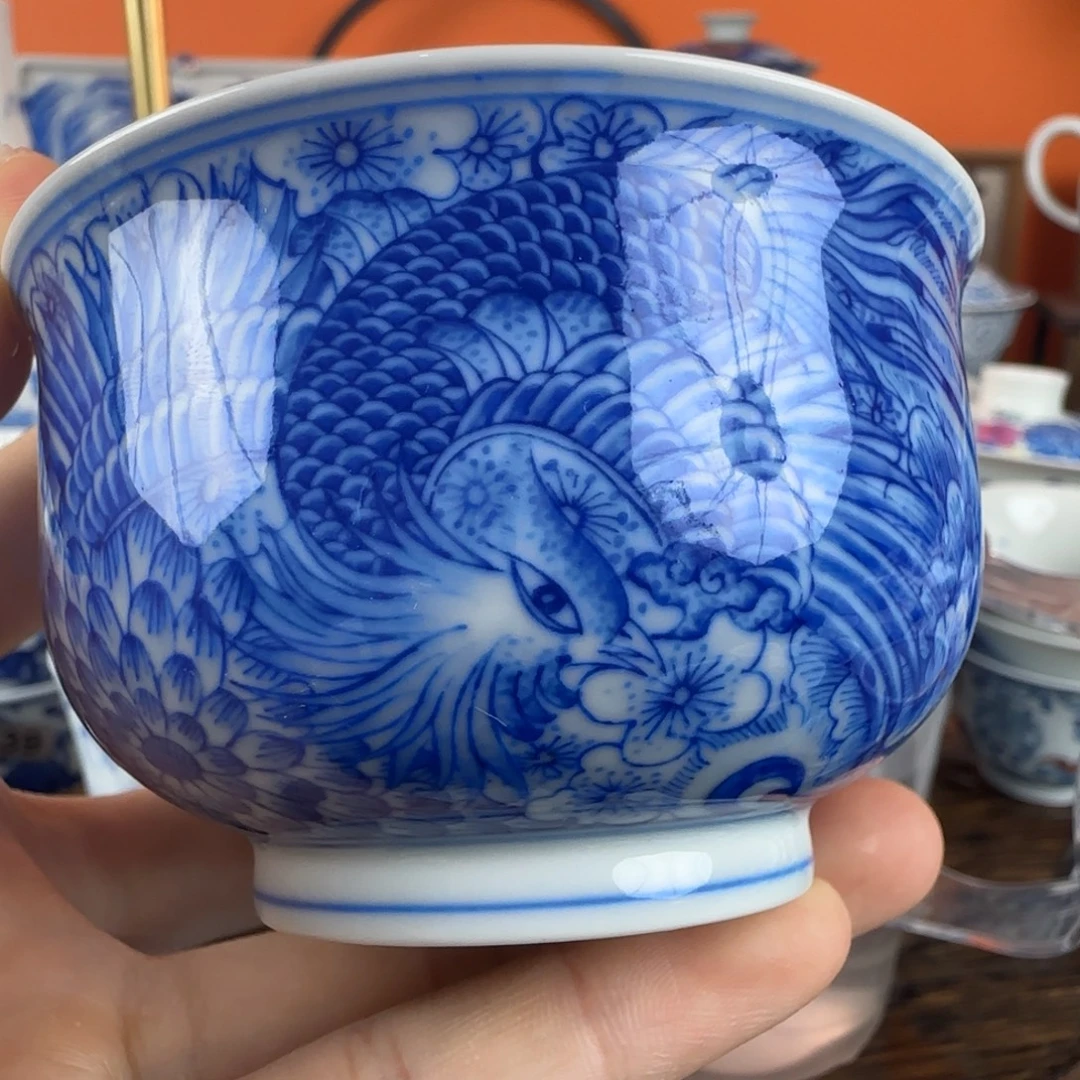 星***$瓷片景德镇手绘青花茶器436