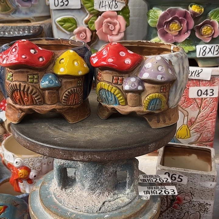 粗陶材质多肉花盆