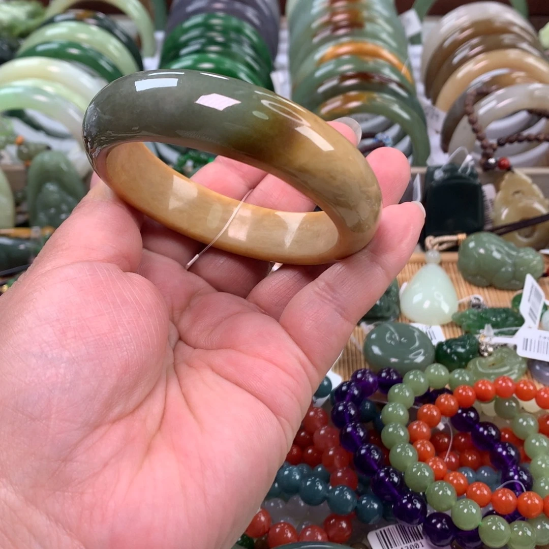 和田玉未镶嵌手镯58口径