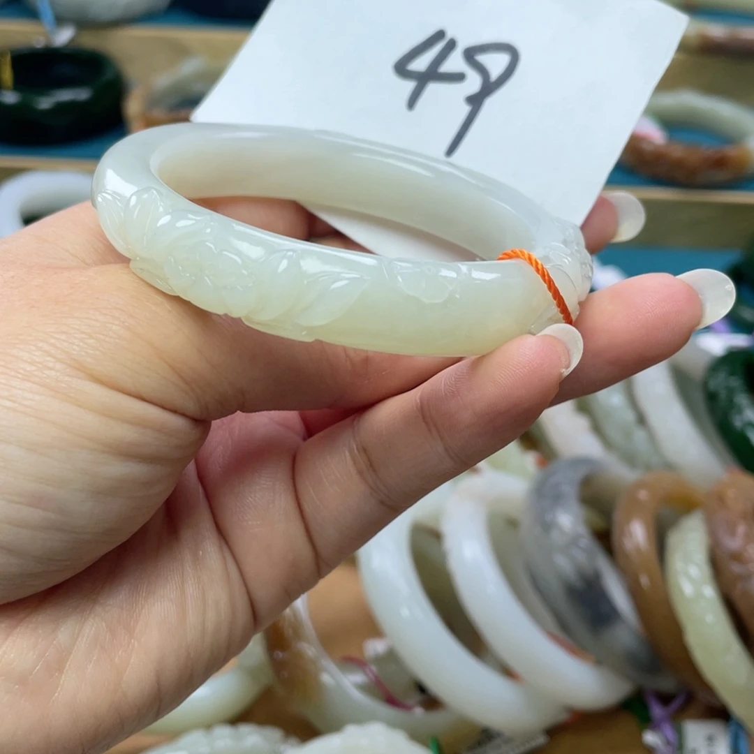 未镶嵌手镯和田玉圈口57