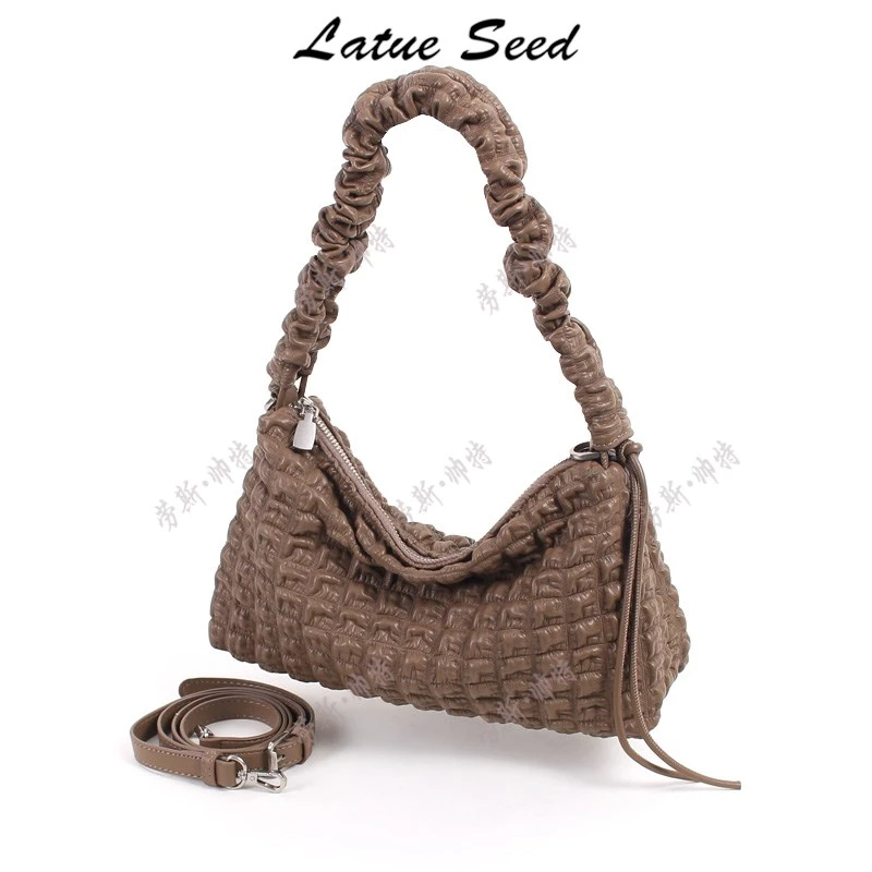 【538-泥色】新品百搭简约单肩休闲时尚气质ins女包17078