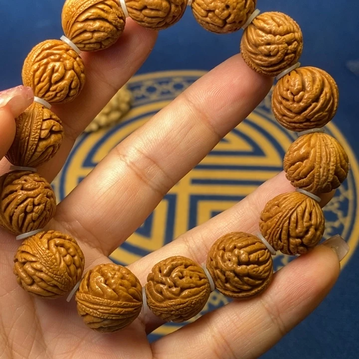 桃核吊坠陕西秦岭龙纹桃核