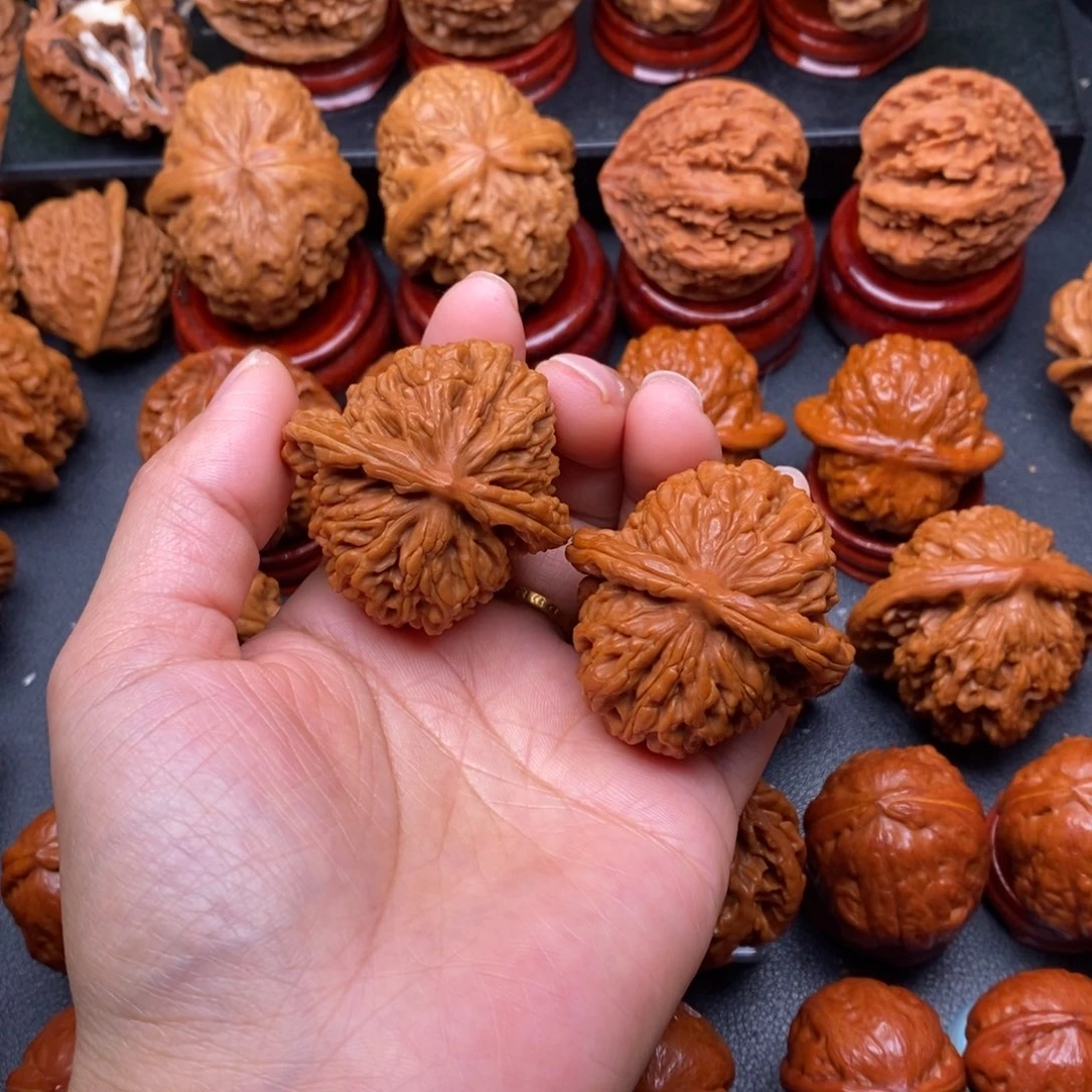 把件文玩核桃42四座楼色差介意勿拍