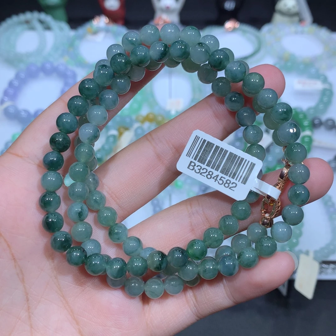 翡翠未镶嵌手串天然