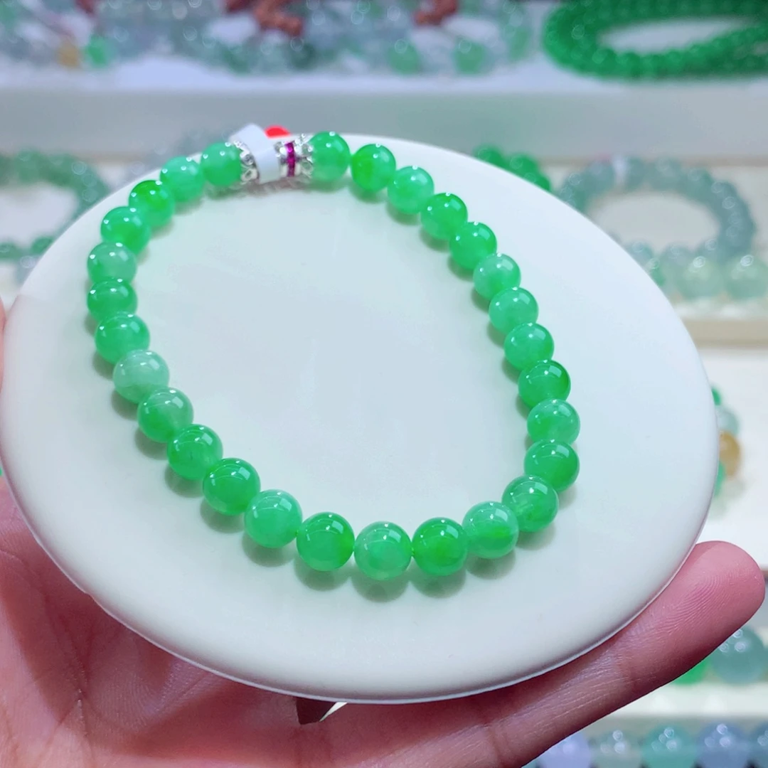 未镶嵌手串翡翠卡6.4