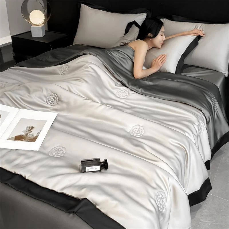 【Aixinuo&官方正品】夏季天可机洗凉感冰丝夏凉被四件套轻奢高级感