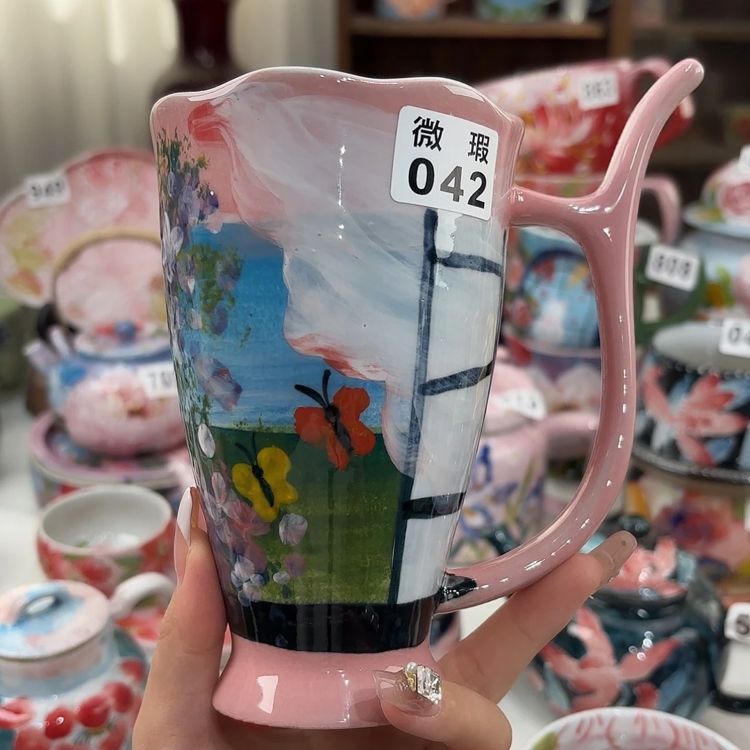 瓷片景德镇手绘高温釉下彩陶瓷茶具