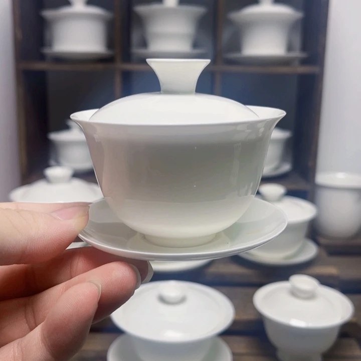 直播活动【一个盖碗+三个杯送同款杯子两个】