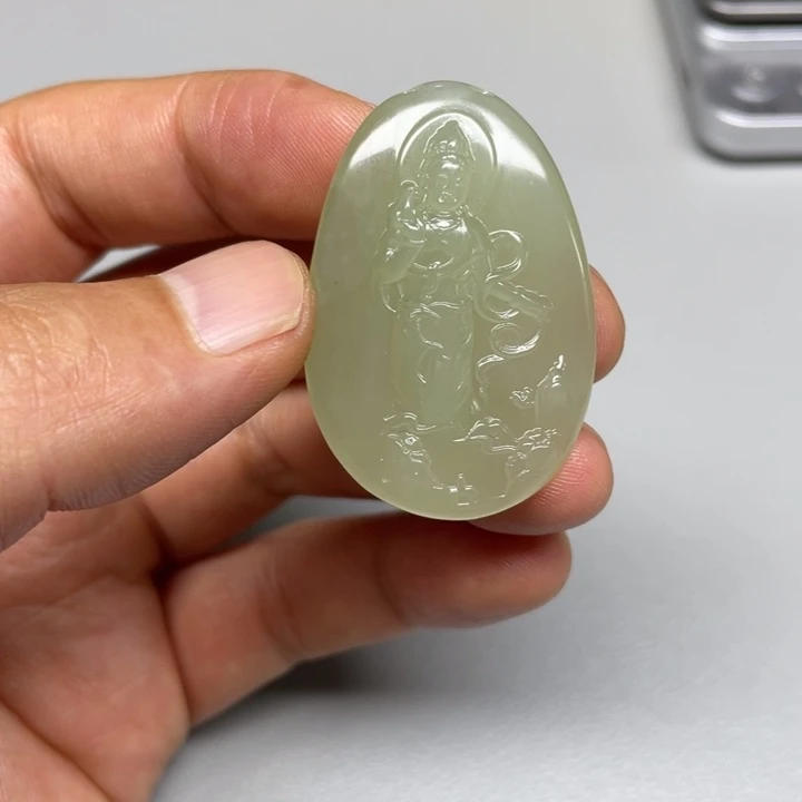 和田玉未镶嵌吊坠(不含链)缘*！