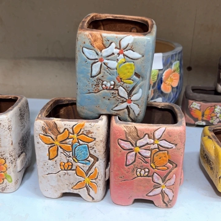 紫砂花盆粗陶材质多肉花盆