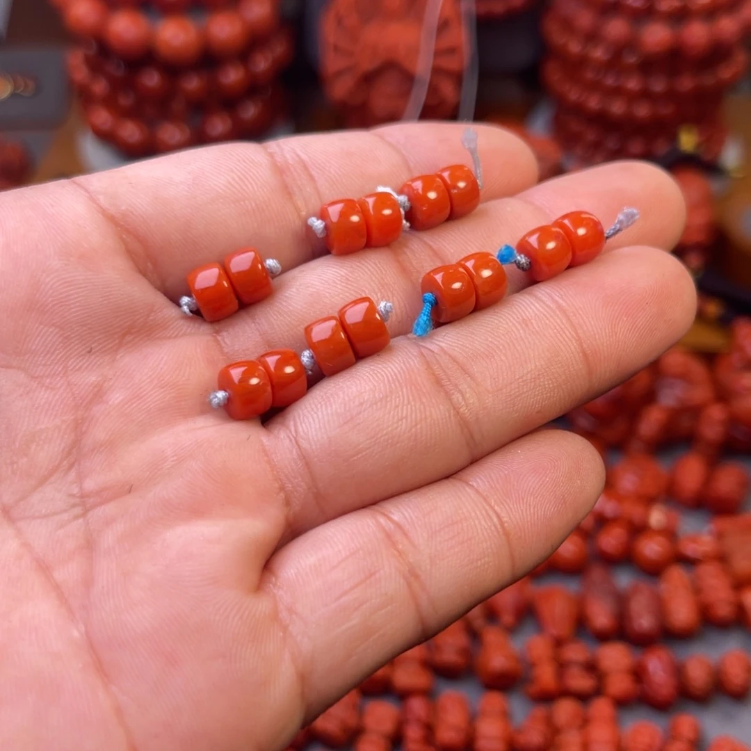 南红玛瑙未镶嵌川料精工直切对珠卡7➕多样性发货其中一件