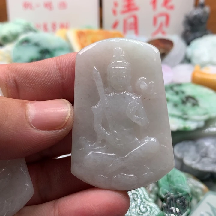 翡翠未镶嵌颈饰保真天然a货翡翠