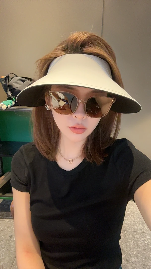 太阳镜男女高级感2025新款可折叠大框圆脸显脸小网红防紫外线墨镜
