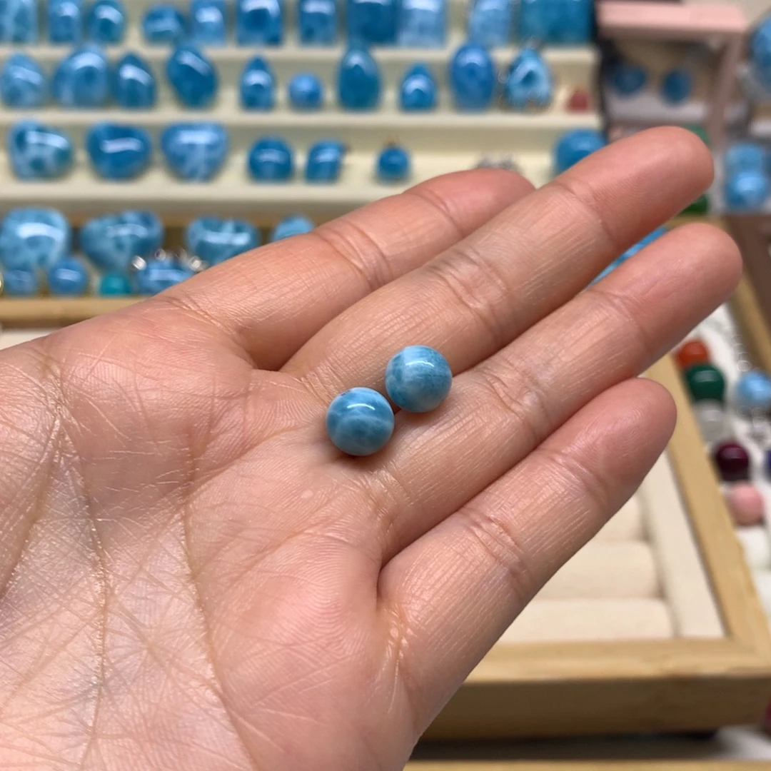 乖***.针钠钙石（海纹石）未镶嵌珠宝半成品