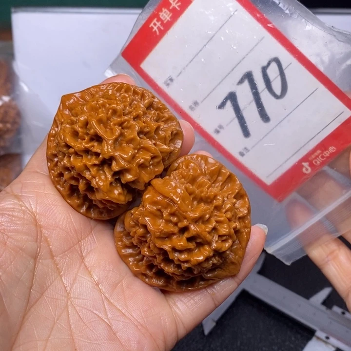 文玩核桃把件770，48官帽