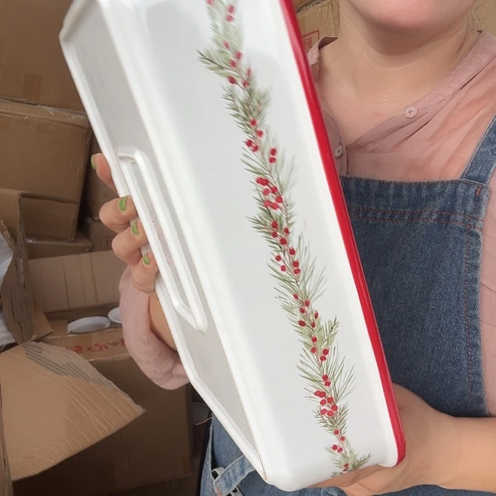 外贸尾单高温陶瓷微瑕鹦鹉烤盘