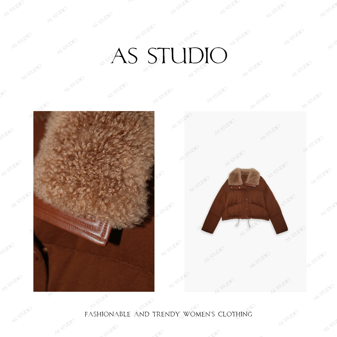 【AS暖冬】铭顺24新美拉德羊毛拼接短款面包服AS24DWT504