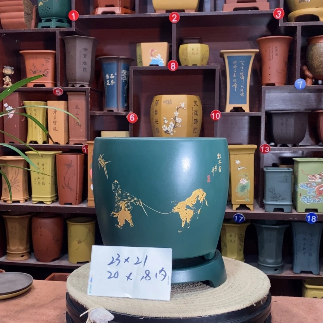 紫砂艺术紫砂花盆