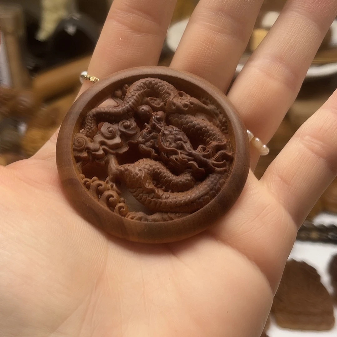 檀香木无事牌沉水龙牌