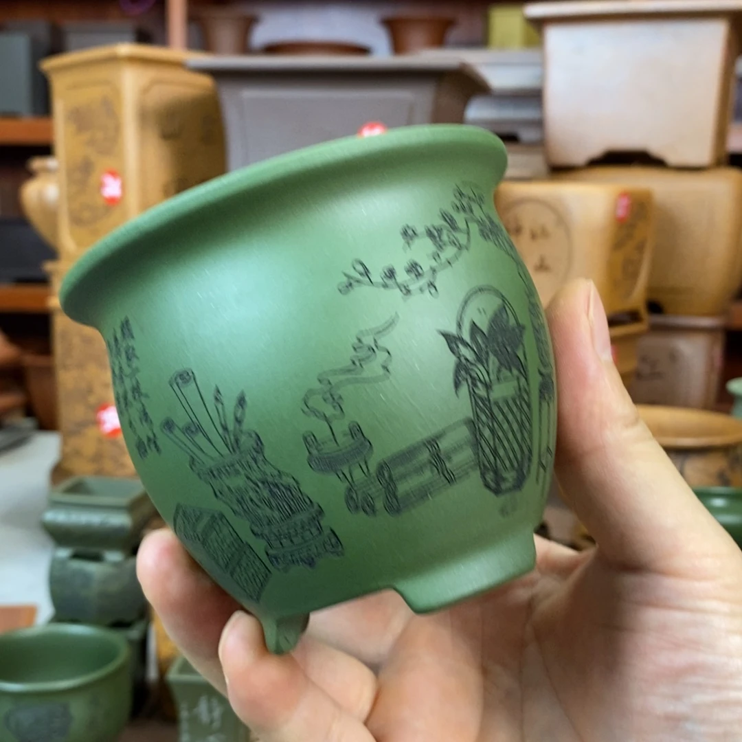 紫砂花盆盆景花盆小