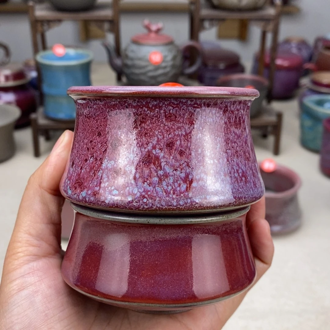 钧瓷茶杯，微瑕特价