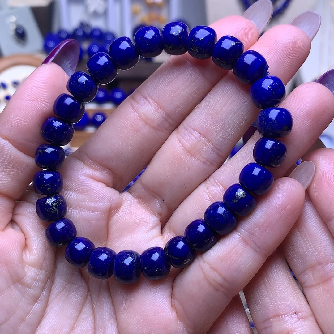 ღ***༄青金石未镶嵌8.9m老型多金