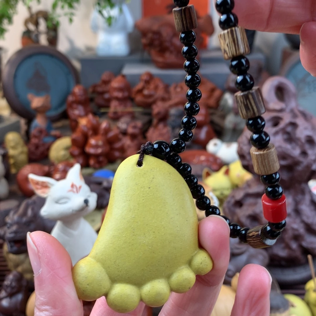 紫砂茶宠知足常乐小脚丫