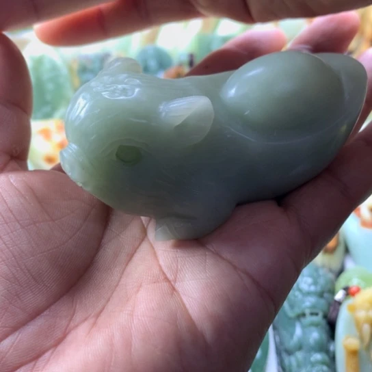 蛇纹石玉未镶嵌岫玉手把件