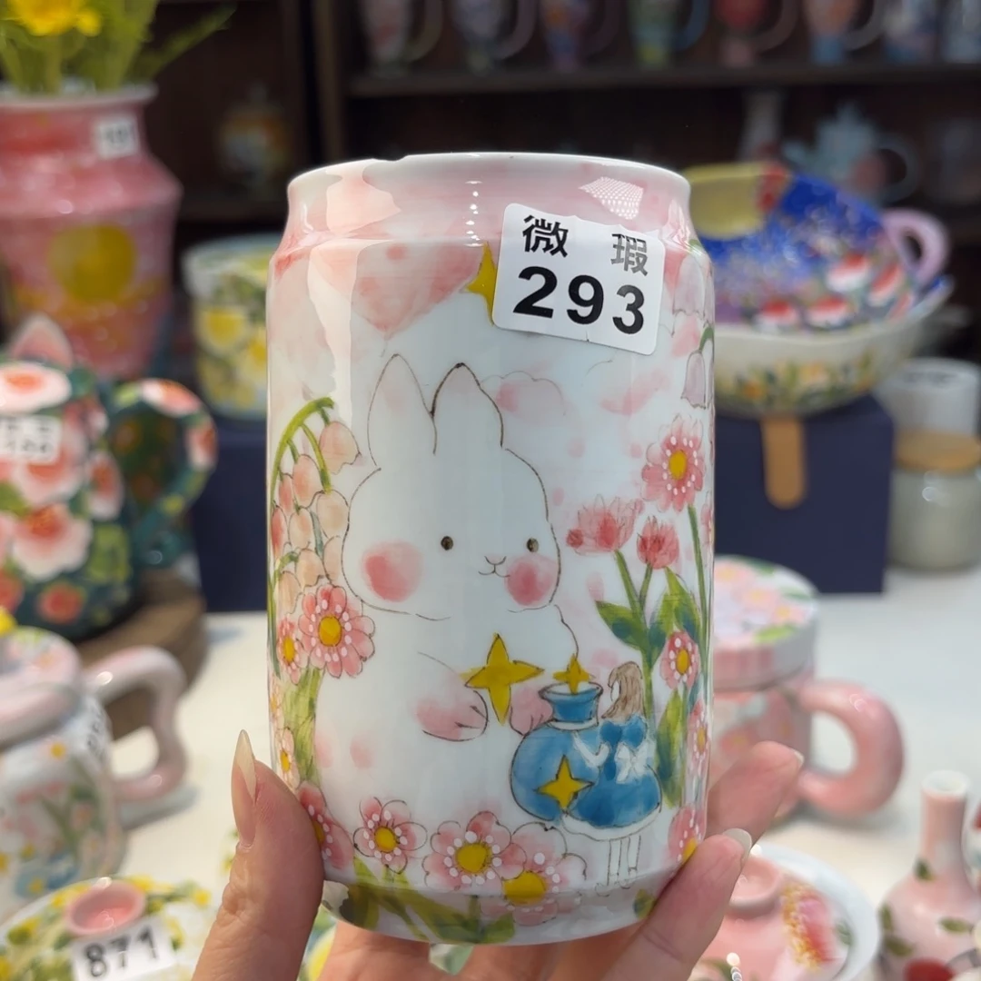 瓷片盛*景德镇手绘高温釉下彩陶瓷茶具