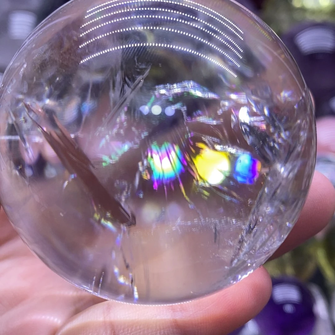 未镶嵌珠宝半成品水晶884高透爆彩白水晶