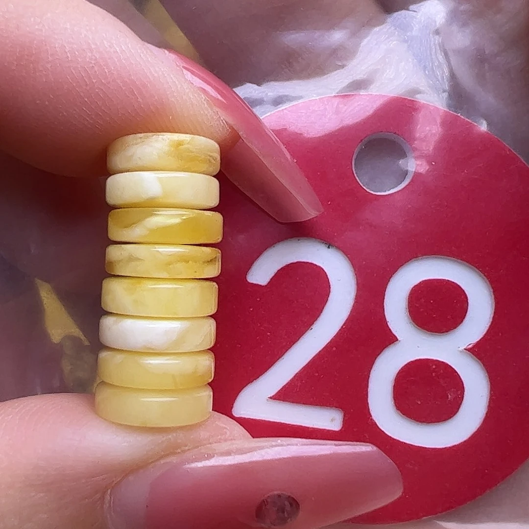 蜜蜡未镶嵌珠宝奇石8mm精工隔片