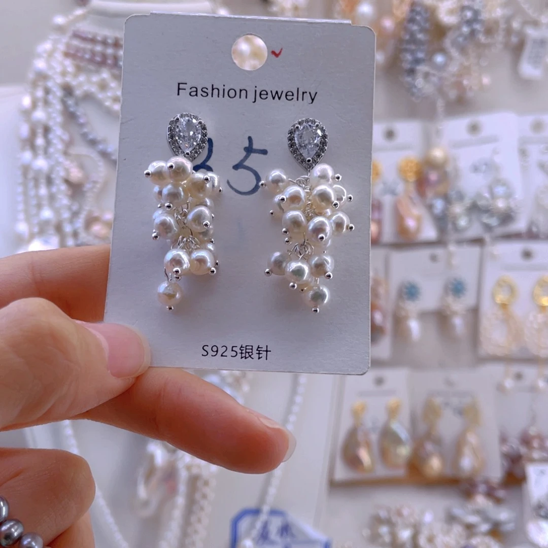 未镶嵌耳饰淡水珍珠耳饰