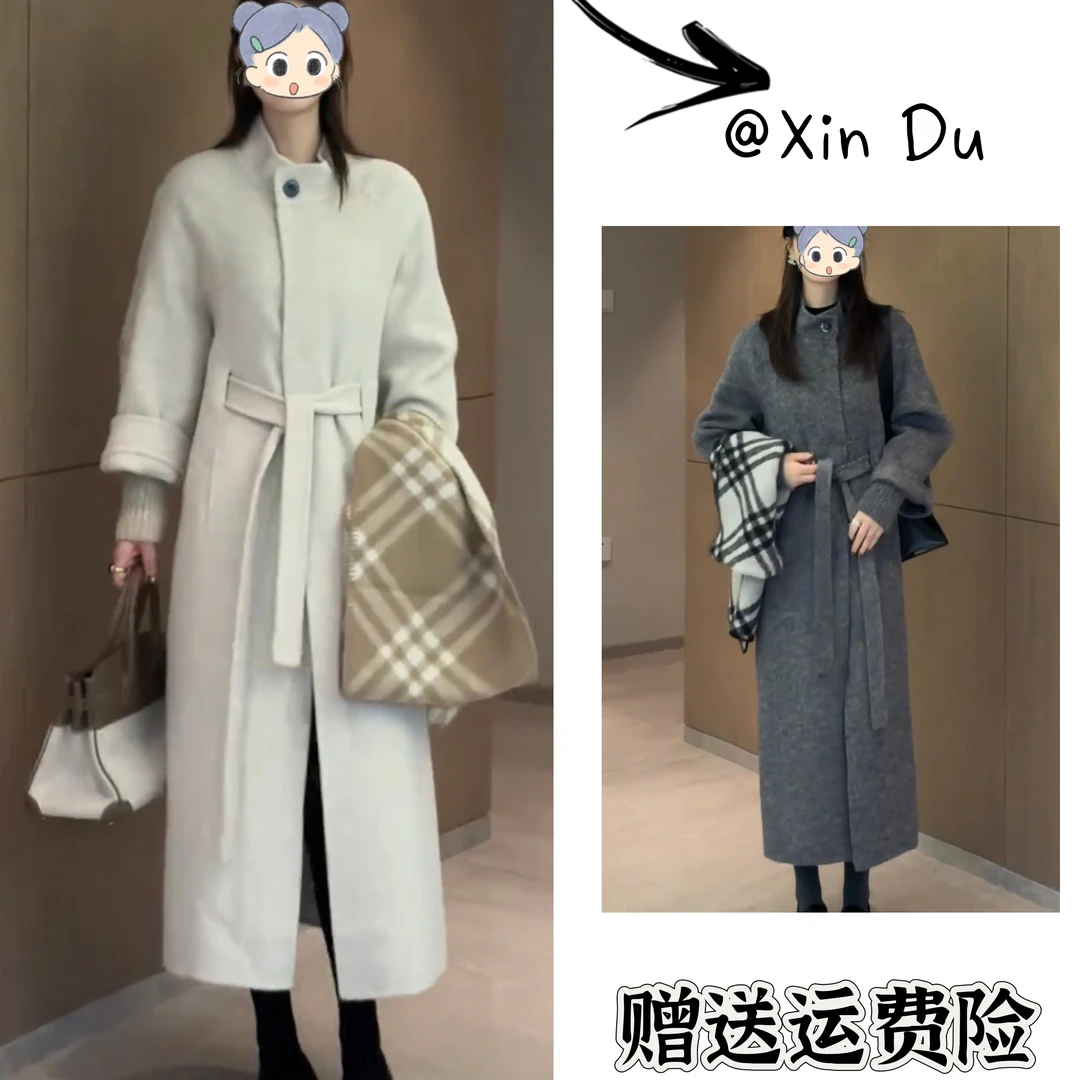 2025秋冬季新款时尚显瘦气质女士网红洋气风衣百搭款D24667