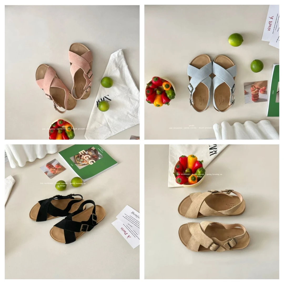 【福利】芒大果-“真真”“升级软底”复古百搭交叉口带勃肯凉拖#199-69