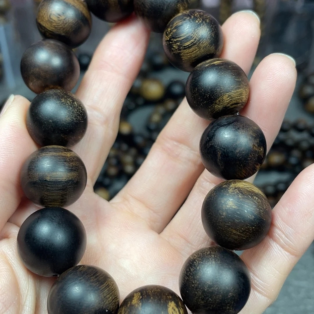 广***杨沉香手串白棋瘤疤